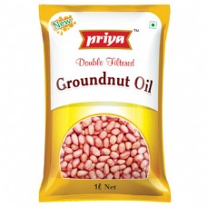 Priya Ground Nut Oil Pouch, 1 L